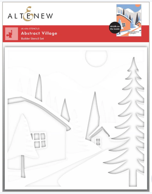 Altenew Abstract Village Builder Stencil Set (4 Stencils)