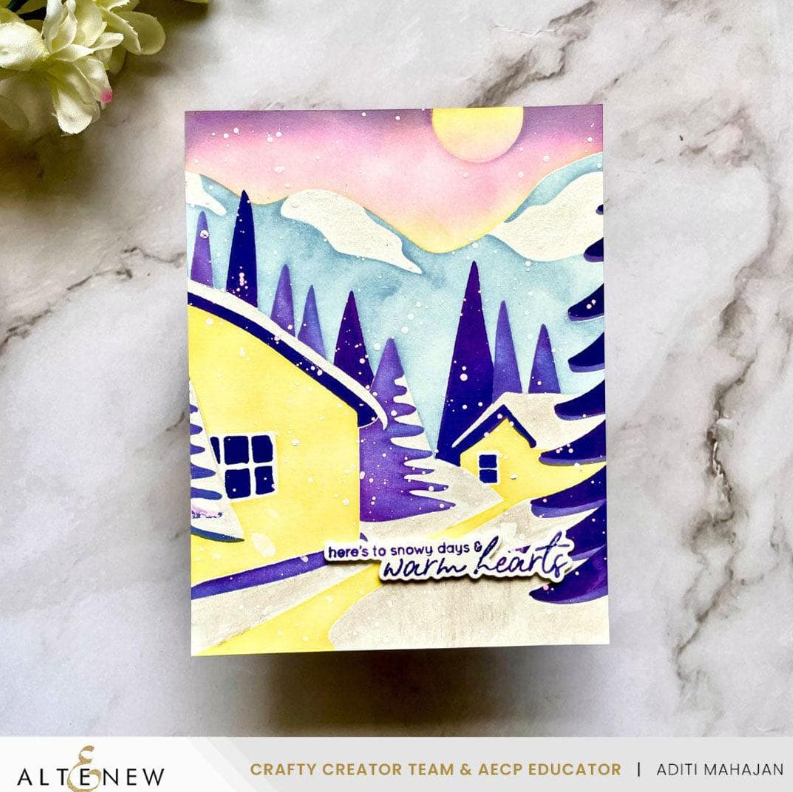 Altenew Abstract Village Builder Stencil Set (4 Stencils)