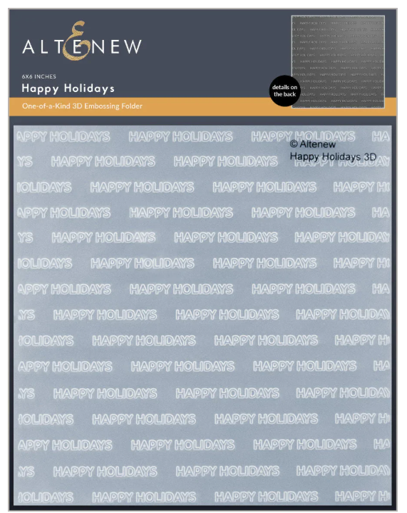 Altenew Happy Holidays 3D Embossing Folder