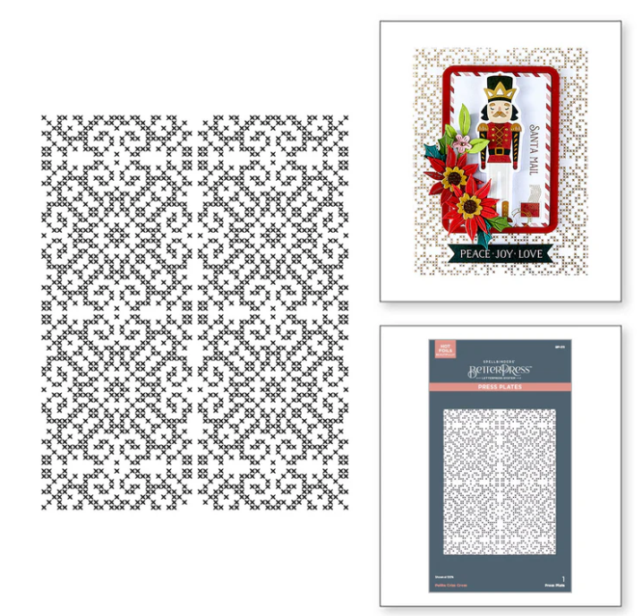 Spellbinders Press Plate Petite Criss Cross