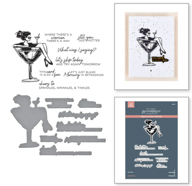 Spellbinders Martini Mood Betterpress Plate & Die Set