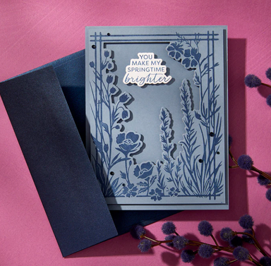 Spellbinders Bloom With Happiness Press Plate