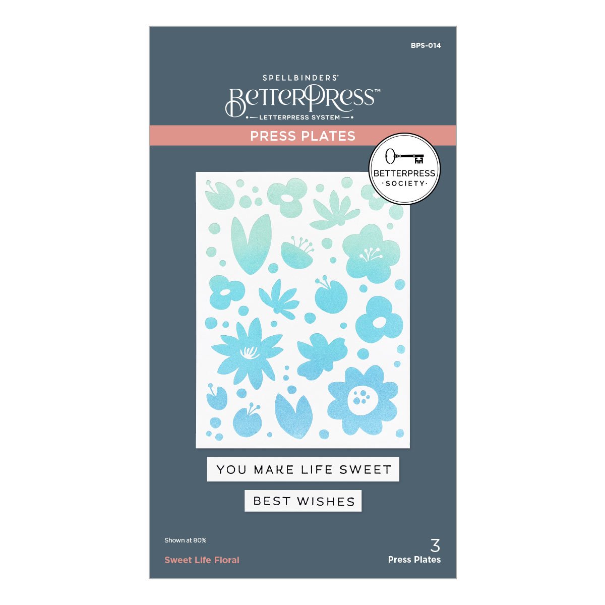 Spellbinders Betterpress Society Sweet Life Floral Plate