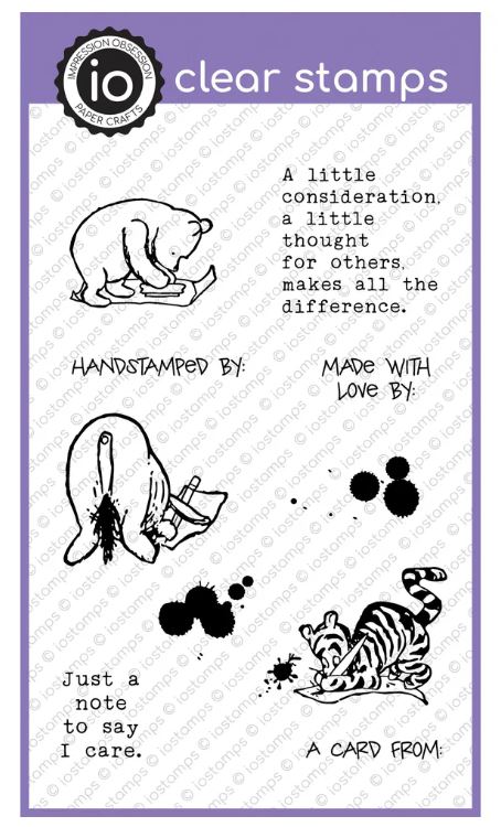 Impression Obsession Handstamped Pooh Stamp