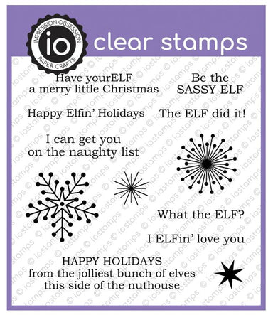 Impression Obsession Elf Sayings Clear Stamp Set