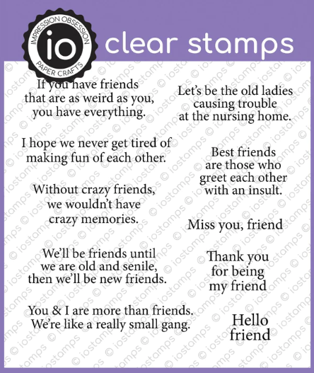 Impression Obsession Hello Friend Clear Stamp Set