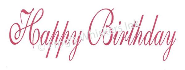 Frog's Whiskers Stamps Happy Birthday Script