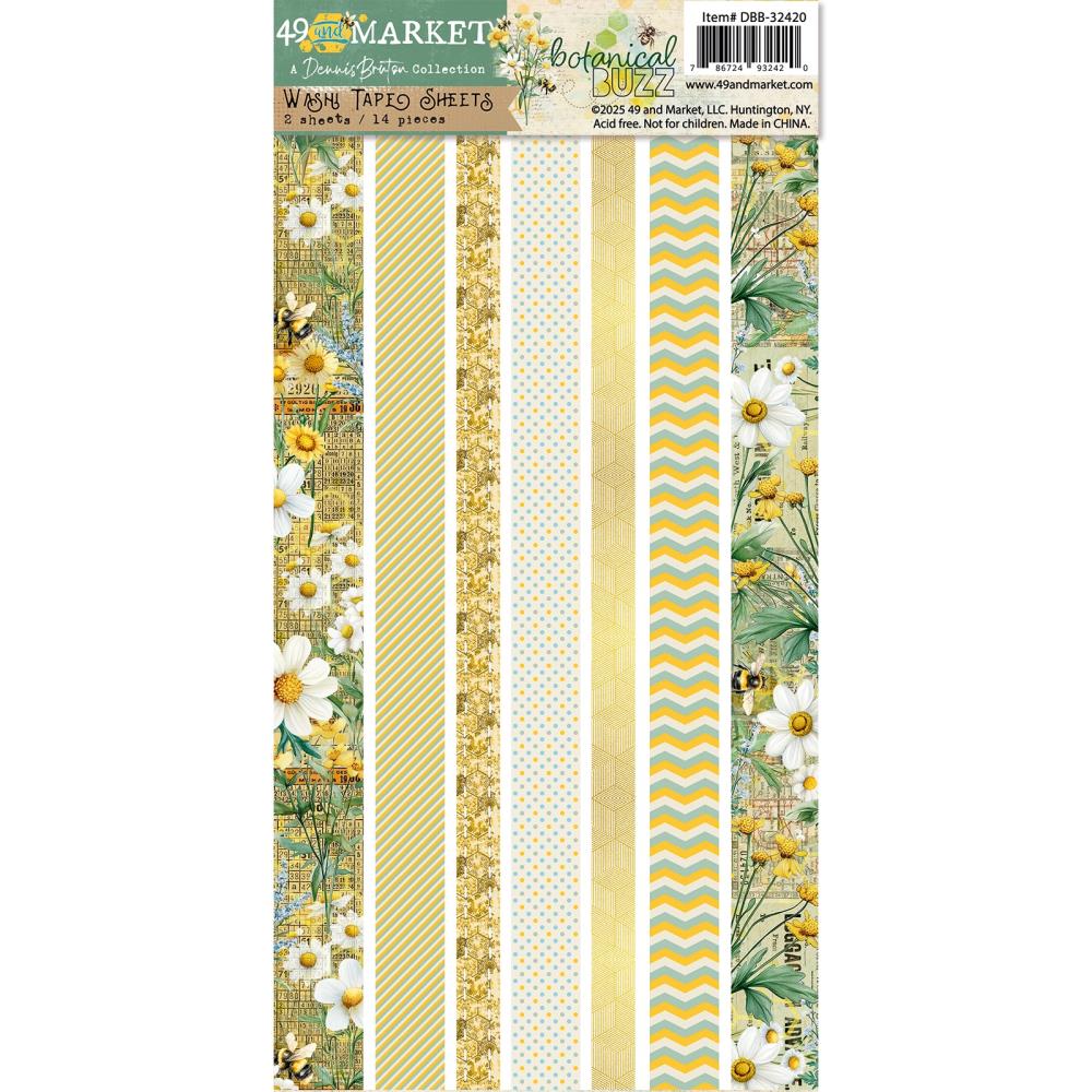 49 and Market Botanical Buzz Washi Tape Sheets