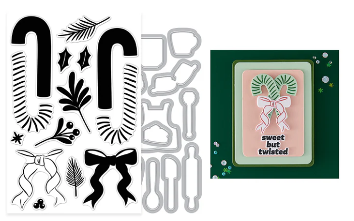 Hero Arts Candy Cane Swag Stamp & Die