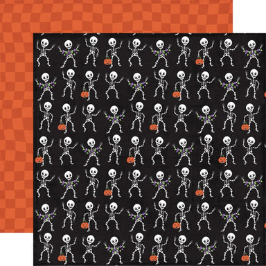 Echo Park Ghosts & Goblins Partying Skeletons 12X12 Paper