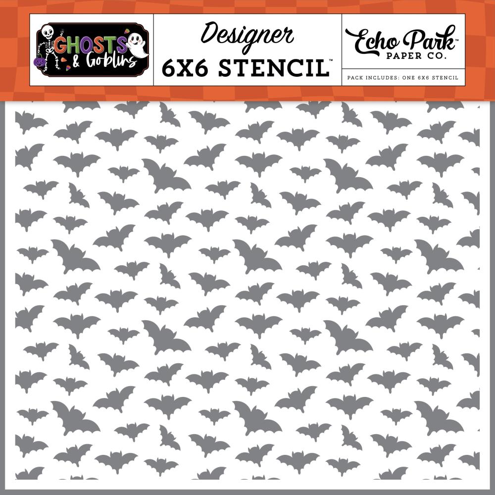 Echo Park Beware of Bats 6X6 Stencil