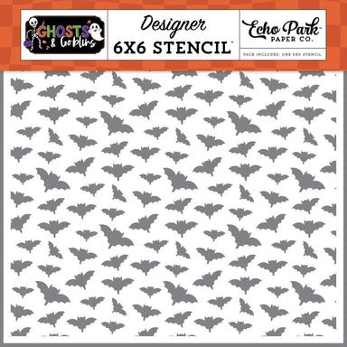 Echo Park Beware of Bats 6X6 Stencil