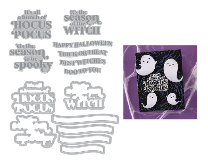 Hero Arts Spooky Season BetterPress + Foil & Die Set From the Hocus Pocus Collection