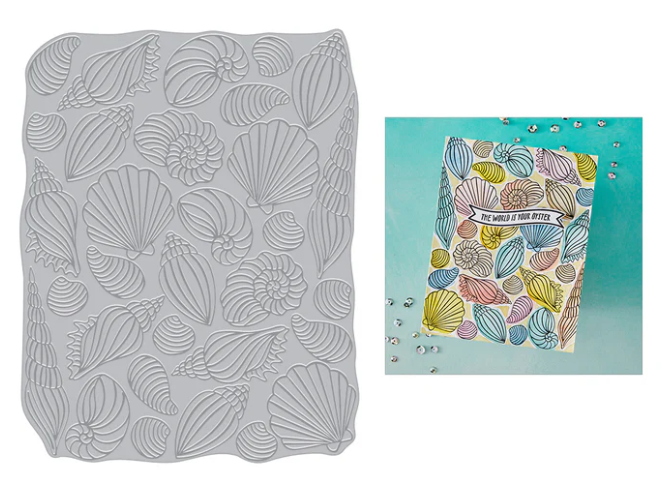 Hero Arts Scattered Shells Letterpress + Foil Plate