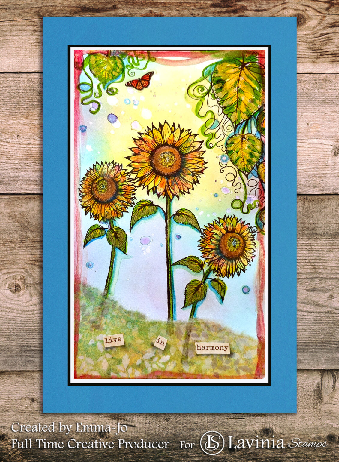 Lavinia Open Sunflower Clear Stamp