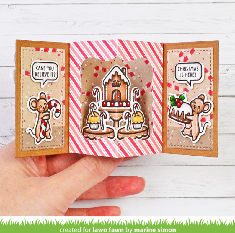 Lawn Fawn Sweet Christmas Mice Clear Stamp