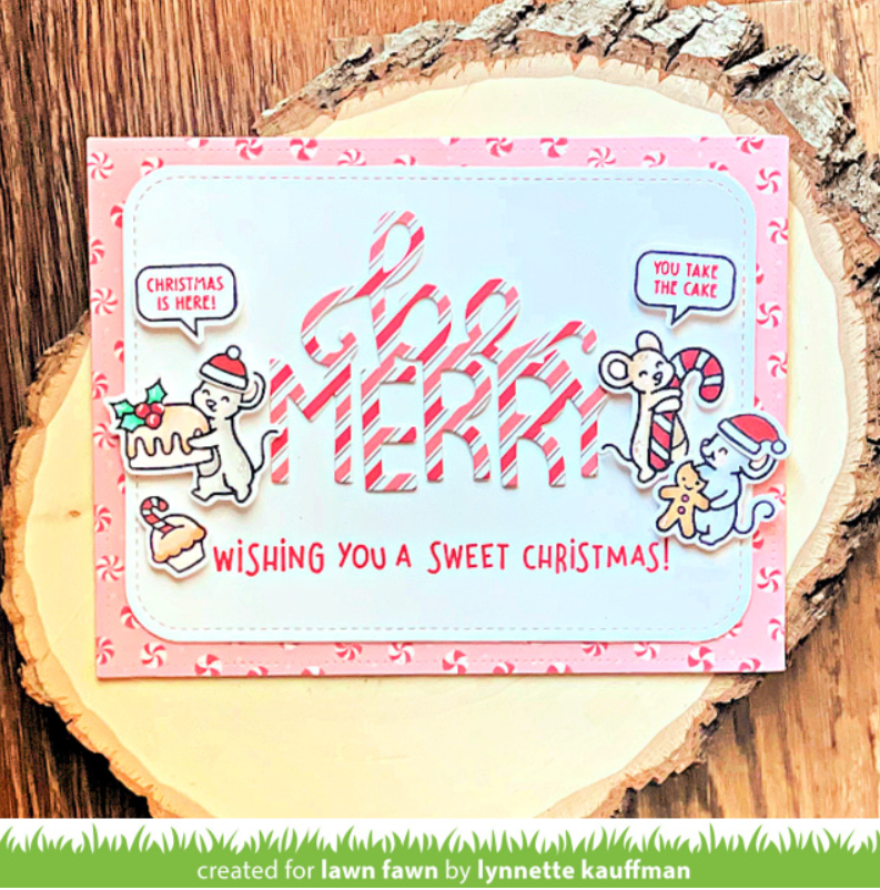 Lawn Fawn Sweet Christmas Mice Clear Stamp