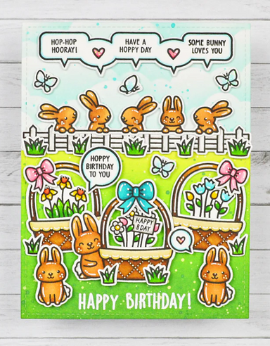 Lawn Fawn Spring Basket Add On: Birthday Coloring Stencils