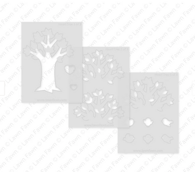 Lawn Fawn Heart Tree Coloring Stencils