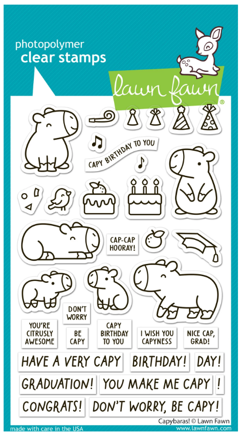 Lawn Fawn Capybaras! Clear Stamp