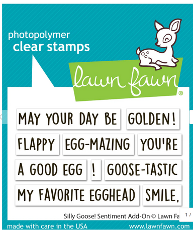 Lawn Fawn Silly Goose! Sentiments Add On Stamp