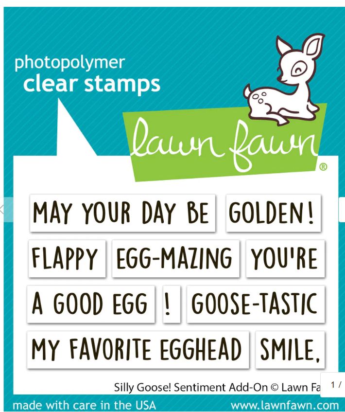 Lawn Fawn Silly Goose! Sentiments Add On Stamp