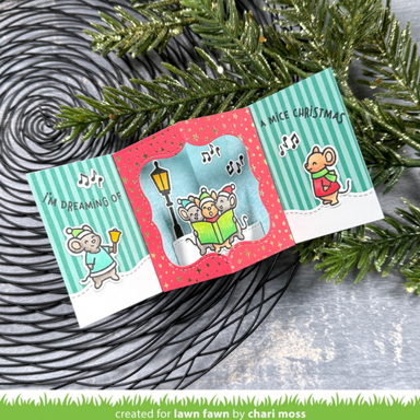 Lawn Fawn Caroling Mice Clear Stamp Set