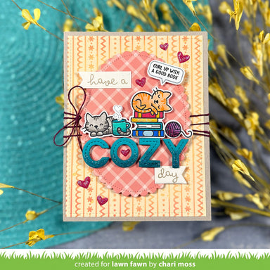 Lawn Fawn Cozy Cats Clear Stamp Set