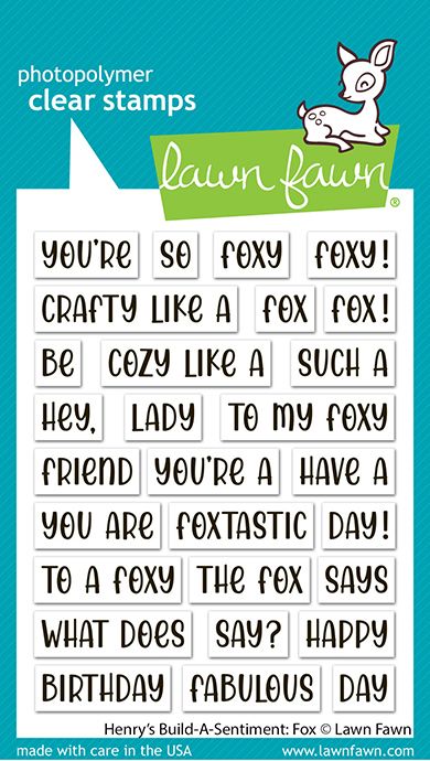 Lawn Fawn Henry's Build A Sentiment: Fox Stamp