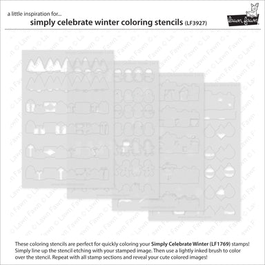 Lawn Fawn Simply Celebrate Winter Coloring Stencil
