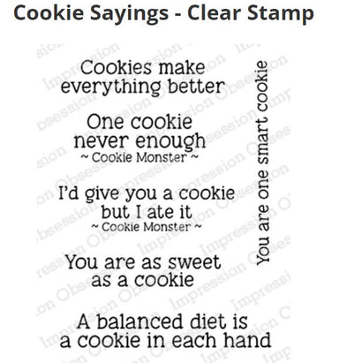 Impression Obsession Cookie Sayings Stamp