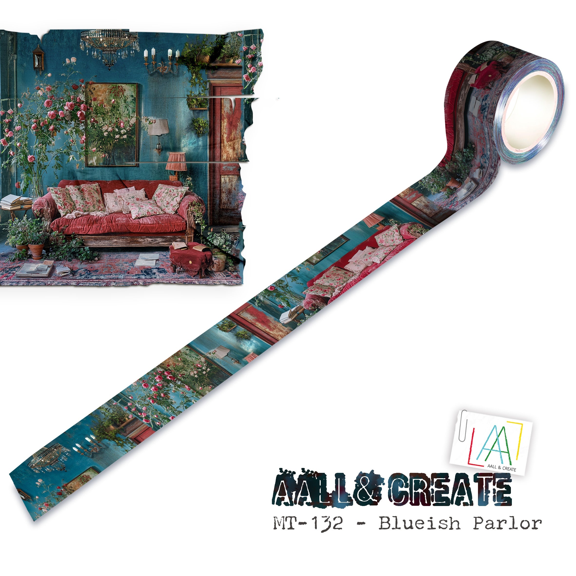 Aall & Create Blueish Parlor Layer It Up Washi Tape