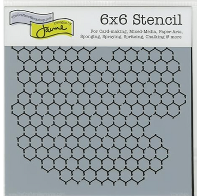 TCW Mini Chicken Wire Reversed 6X6 Stencil