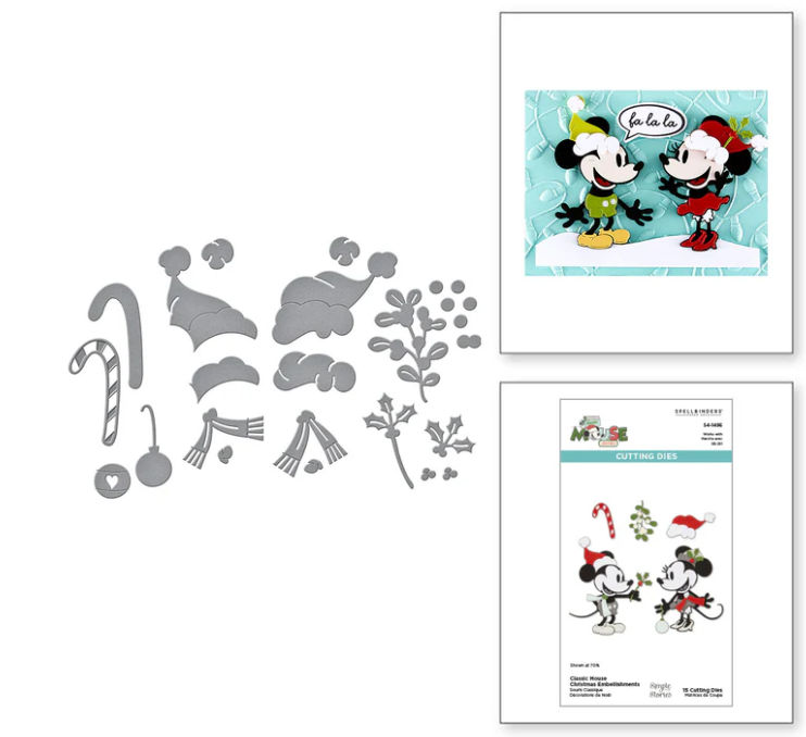 Spellbinders Classic Mouse Christmas Embellishments Die