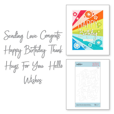 Spellbinders Simply Perfect Mix & Match Sentiments Dies