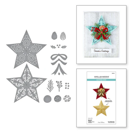 Spellbinders Barn Star Wreath Die