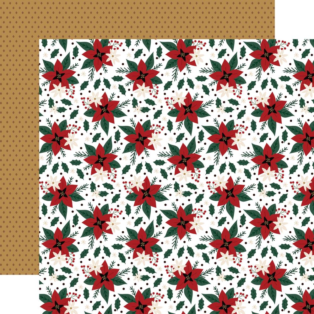 Echo Park Santa Claus Holiday Poinsettia 12X12 Paper