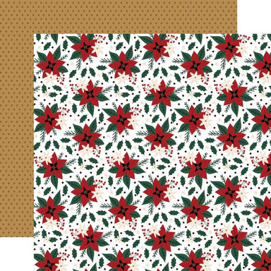 Echo Park Santa Claus Holiday Poinsettia 12X12 Paper