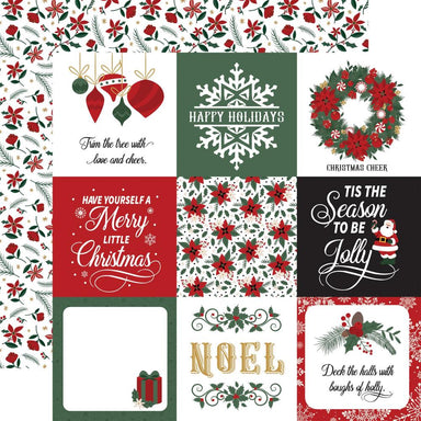 Echo Park Santa Claus 4X4 Journaling Cards Paper
