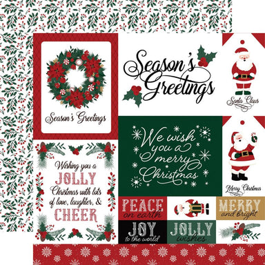 Echo Park Santa Claus Multi Journaling Cards 12X12 Paper