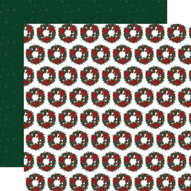 Echo Park Santa Claus Season's Greetings Wreath 12X12 Paper
