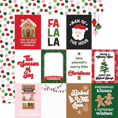 Echo Park Santa's Christmas Delivery 3X4 Journaling Cards Paper