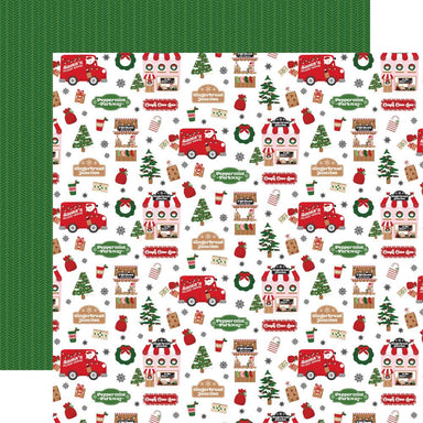 Echo Park Santa's Christmas Delivery Candy Cane Lane 12X12 Paper