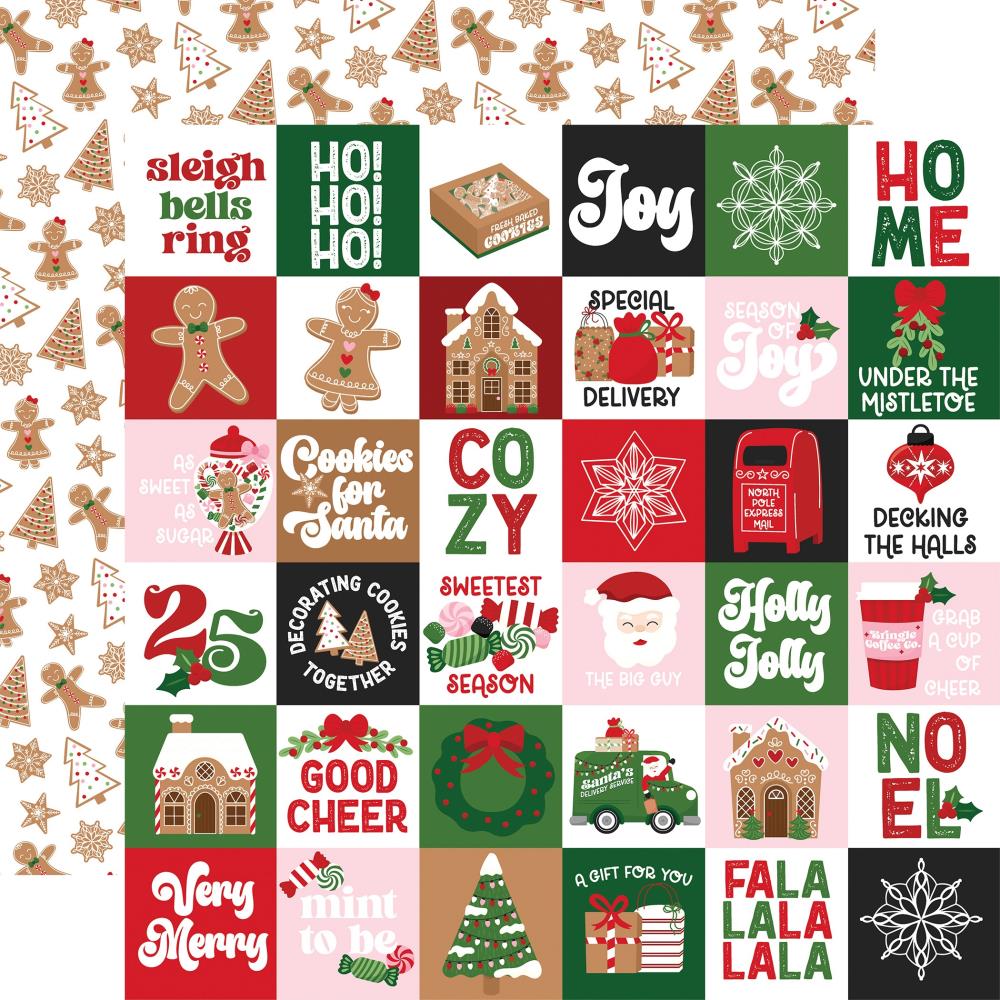 Echo Park Santa's Christmas Delivery 2X2 Journaling Cards Paper