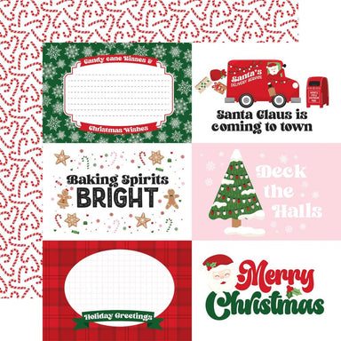 Echo Park Santa's Christmas Delivery 6X4 Journaling Cards 12X12 Paper