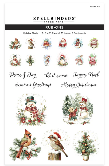 Spellbinders Holiday Magic Rub Ons