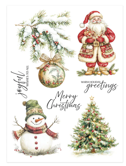 Spellbinders Joyful Wishes Rub Ons