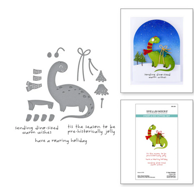 Spellbinders Dino-sized Holiday Stamp/Die