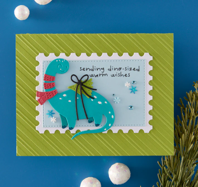 Spellbinders Dino-sized Holiday Stamp/Die