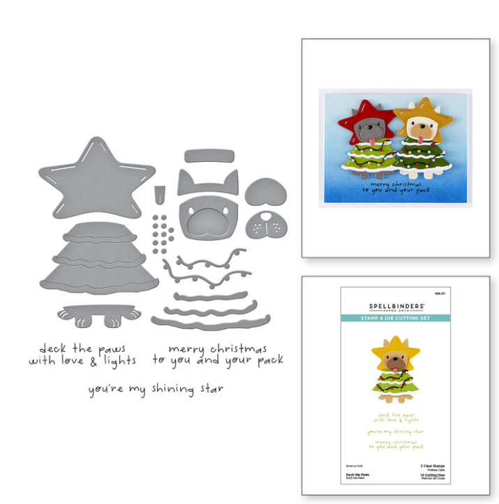 Spellbinders Deck the Paws Stamp & Die Cutting Set